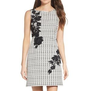 New with Tag: Betsey Johnson Women's Floral-Applique Sheath Dress